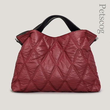 Designer Rhombus Quilted Shoulder Bags For Women Luxury Nylon Spacer Padded Crossbody Bag Fashion Large Capacity Tote Bolsa 2022