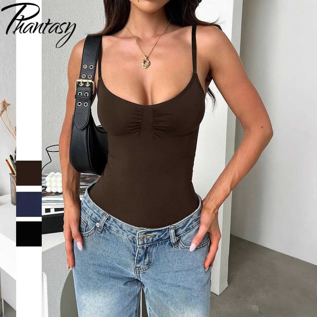 Phantasy Sexy Spice Sling Strap Slim Vest Women's Clothing 2025 Spring And Summer Comfortable Breathable Vest for Women Home