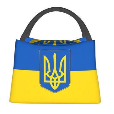 Flag Of Ukraine Insulated Lunch Bag for Women Waterproof Patriotic Thermal Cooler Lunch Tote Office Picnic Travel Shoulder Bag