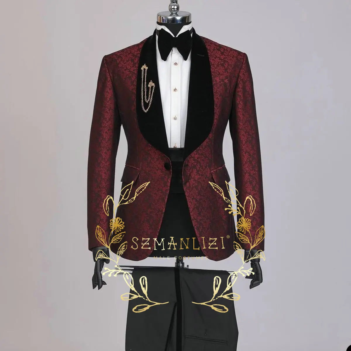 Fashionable Plaid Men's Suit 2 Piece Formal Party Suit for Male Wedding Groom Tuxedo Double Breasted Jacket Pants