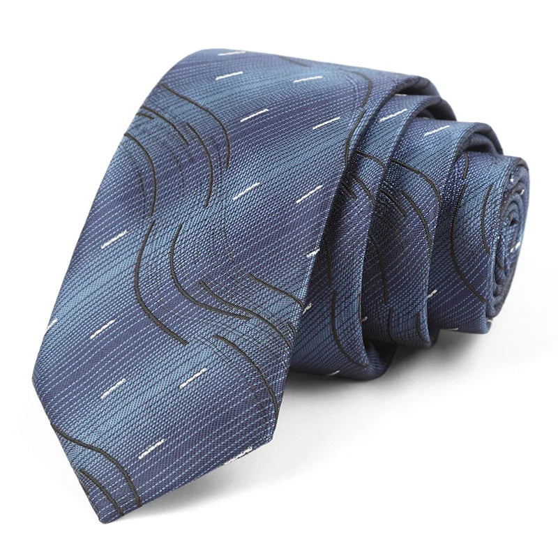 Luxury Skinny 6CM Mens Necktie Ties For Man Striped Plaid Floral Solid Jacquard Ascot Business Party Neck Tie Accssories