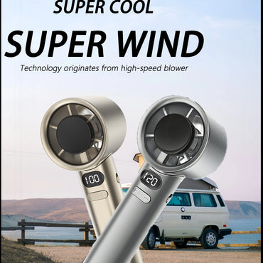 Portable Fan 120-Speed Digital Display Ice Cooling Tech Stylish Semiconductor Condensation Mini Personal Fan for Home, Office