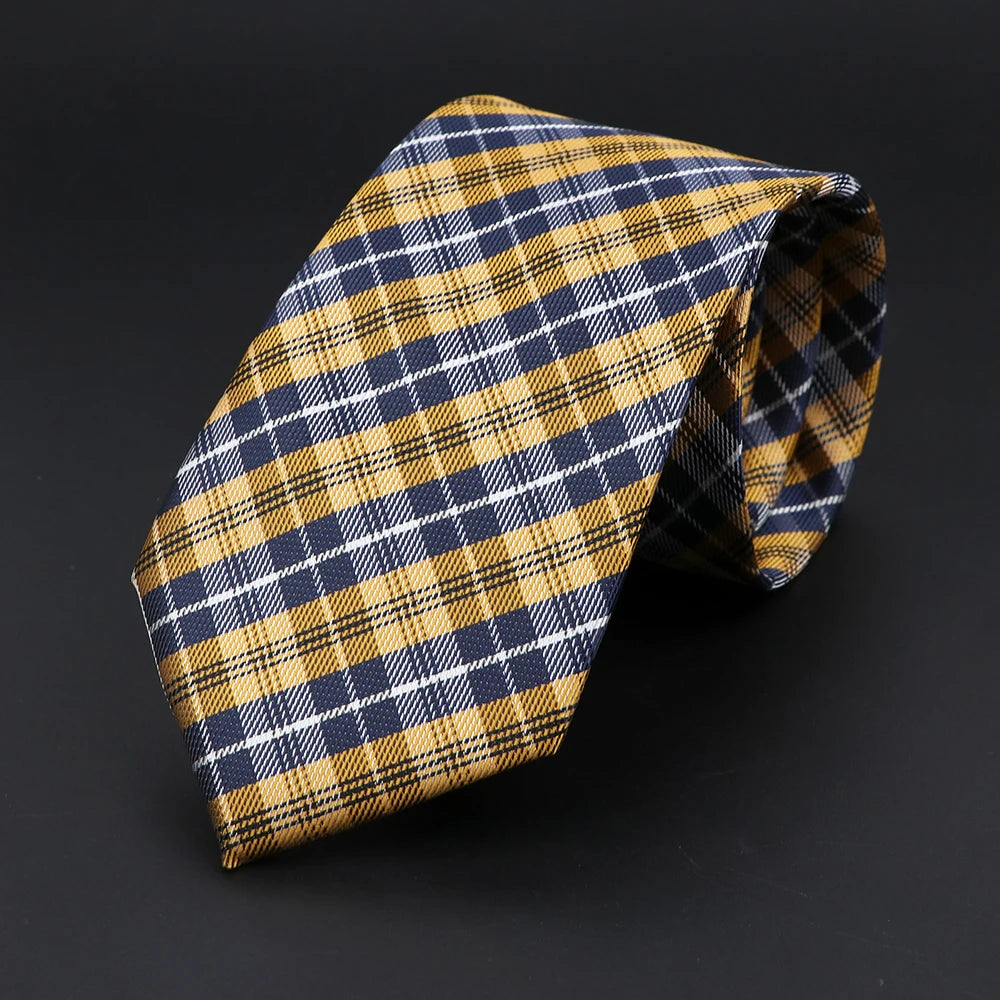 New Style Fashion Jacquard Paisley Striped Necktie For Men 7cm Dark Blue Black Formal Business Party Skinny Slim Cravat Tie Gift