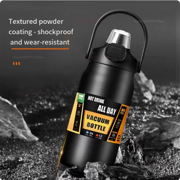 Insulated Stainless Steel Travel Mug 1000ml 1500ml Large Capacity Camping Car Cup Hot Cold Drink Insulation Durable Outdoor Car