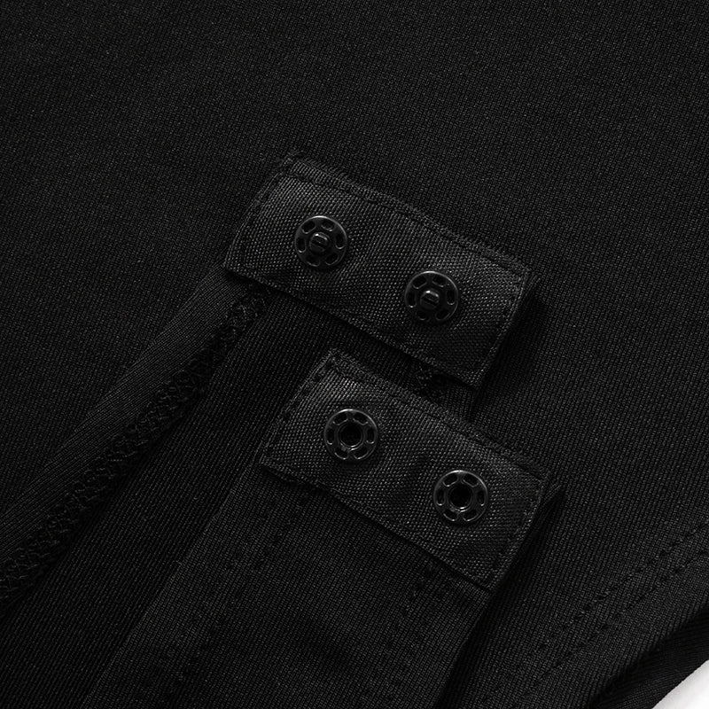 CUTENOVA 2024 New Hollow Out  Asymmetric Hot Girl Personality Set High Neck Sexy Long-Sleeved Jumpsuit Top + Hollow Out Pants