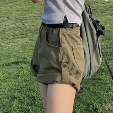 Denim Shorts Women Distressed High Waist Vintage Summer Korean Style Fashion All-match Basic Tender Casual Шорты Женские Летние