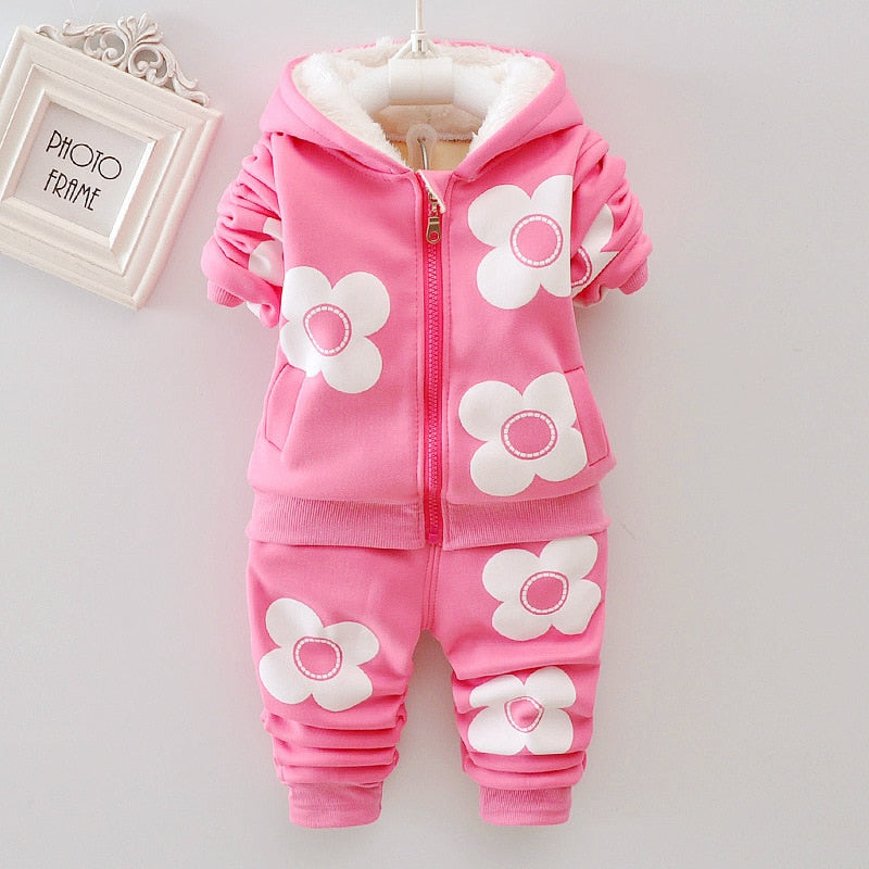 Fashion Baby Boys Clothes Autumn Winter Warm Baby Girls Clothes Kids 3pcs Outfits Suit Newborn Baby Clothes Infant Clothing Sets