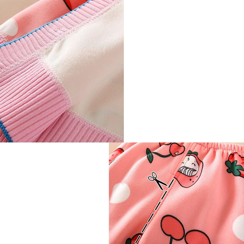 Baby Clothes Sets Boys Girls Cotton Outfit Knit Clothing Suit Kids Girls Knitted Jacket+Pants 2Pcs
