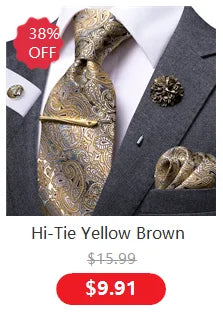 Hi-Tie Peacock Blue Novelty Design Silk Wedding Tie For Men Hanky Cufflinks Gift Mens Necktie Set Business Party Dropshipping