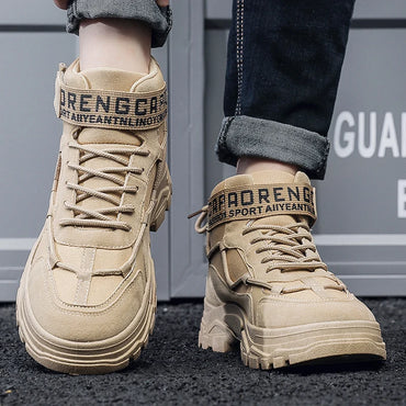 Tactical Boots Men Work & Safety Shoes Casual Sneakers Genuine Leather Men's Motorcycle Boots Mens Shoe Free Delivery Shoes High