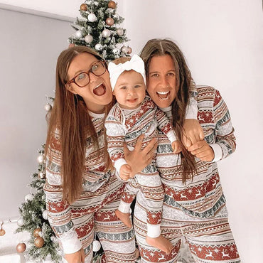 Family Look Family Matching Outfits Christmas 2023 Christmas Family Pajamas Set Daddy Mother Daughter Baby Boy Girl Dog Whole