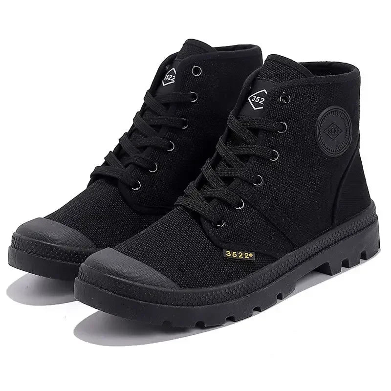 Boots for Men Ankle Retro Canvas Booties Man Shoes Short Barrel Hot Selling Vintage Non Slip Footwear Offers Cheap Fashion New