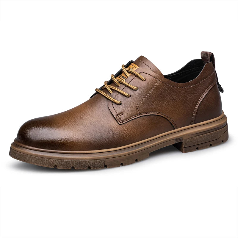 52/2000 CLOHOO handmade men's shoes business casual leather shoes breathable soft sole comfortable classic lace-up men's shoes