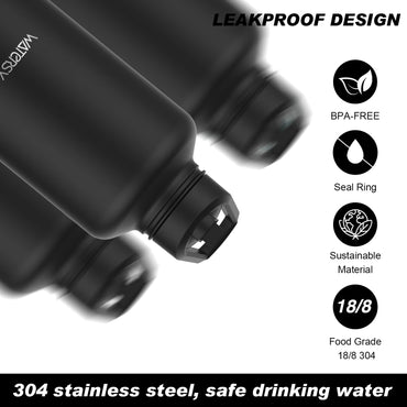 WATERSY 15oz/32oz Stainless Steel Thermal Mug with Handle, Large Capacity Insulated Tumbler Cup, Vacuum Flask Water Bottle