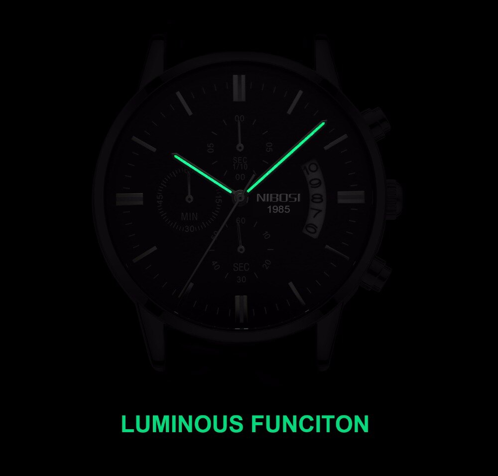NIBOSI Relogio Masculino Men Watches Luxury Famous Top Brand Men's Fashion Casual Dress Watch Military Quartz Wristwatches Saat