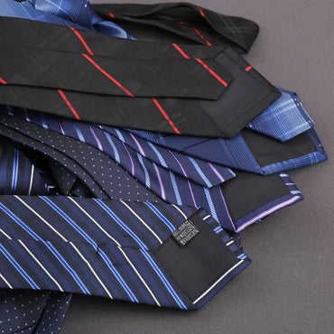 7.5/8CM Man Thin Tie Striped Necktie Men Business Formal Wedding Tie Navy Blue Black Neck Ties Fashion Shirt Necktie Accessories