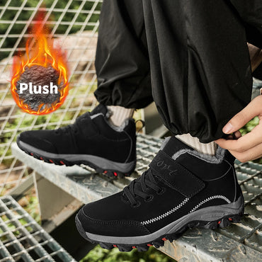 Women's winter velvet warm and thick mother's shoes snow boots sports and leisure middle-aged and elderly walking shoes anti sli