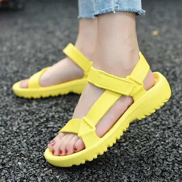 Sandals Woman Summer 2025 New Fashion Platform Sport Casual Flat Sandals Non-slip Outdoor Beach Sandalias Chaussure Femme