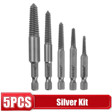 5pcs Hex Screw Extractors Tool Center Drill Bits Guide Set Damaged Bolt Remover Removal Tools Speed Easy Out Set Power Tool