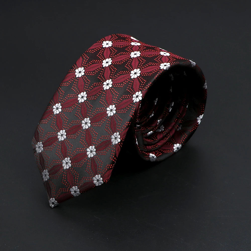 26 Styles Men's Jacquard Novelty Ties Skinny Floral Paisley Striped Necktie Business Narrow Suit Shirt Daily Wear Accessories