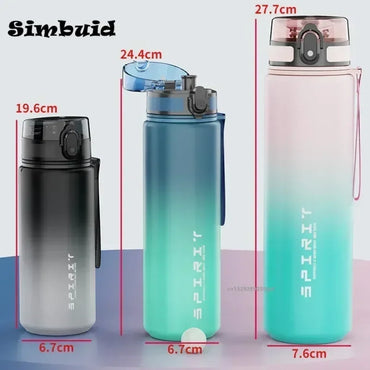 500ML/650ML/1000ML Sports Water Bottle Leak Proof Colorful Plastic Cup Drinking Outdoor Travel Portable Gym Fitness Jugs