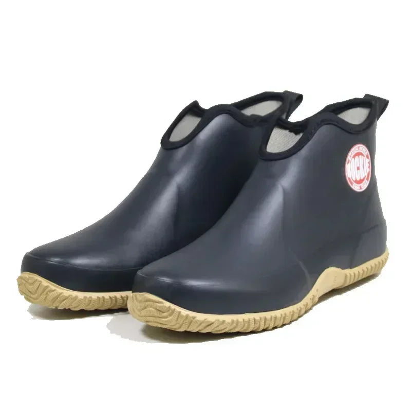 Men Rain Boots Fashion Rubber Shoes for Man Platform Rain Boots 2025 Autumn Slip on Waterproof Work Mens Booties Bota Masculina