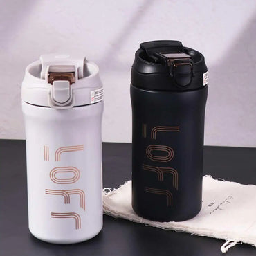 Insulated Cup Stainless Steel Coffee Thermal Mug 600ML Creative Bouncing Coffee Cup Simple Portable Tea Mug Travel