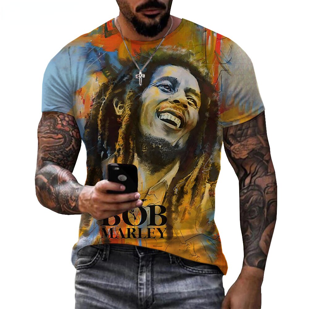 Bob Marley 3D Print T Shirt Men Women Fashion Casual Funny Shirt Harajuku Streetwear Cool Tops