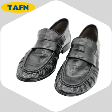 Loafers Slip-on Flat Shoes Trendy Style High-End Good-Looking All-Matching Comfortable Refined and Simple A40101