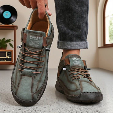 Boots Mid Top for Men British Style Retro Anti Slip Workwear Shoes Handmade Leather Loafers Casual Soft Soled Women Nude Boots