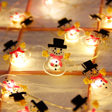 Christmas Tree String Lights Santa Claus Snowman Elk Garland 2023 Christmas Decorations for Home Xmas Ornaments Navidad New Year