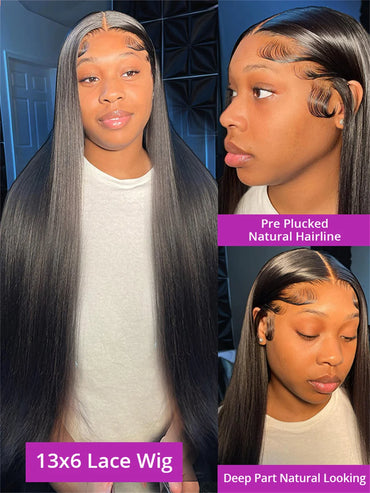 250 Density 13x6 Bone Straight Hd Lace Front Wig 40 46 50 Inch 13x4 Lace Frontal Human Hair Wigs For Women Brazilian Hair Wigs