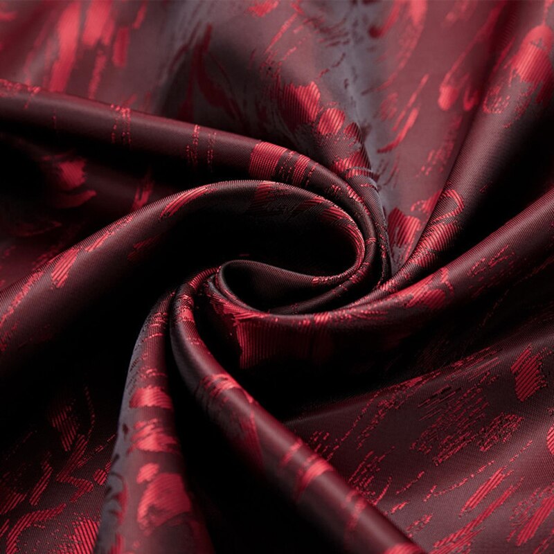 Floral Print Satin Silk Men Dress Shirts Comfortable Smooth Mens Shirt Business Work Casual Men Long Sleeve Slim Fit Men Chemise