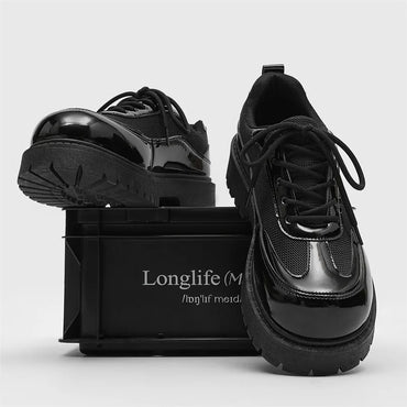 Shoes for Men High Quality Trend Casual Shoes Men Leather Original British Thick Sole Comfort Derby Shoes Sneaker Zapatos Hombre