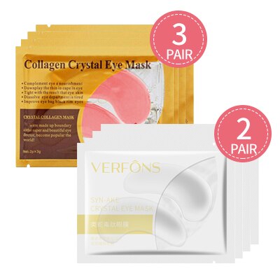 10pcs=5pair Black Collagen Eye Mask Crystal Eyelid Patch Anti Wrinkle Moisture