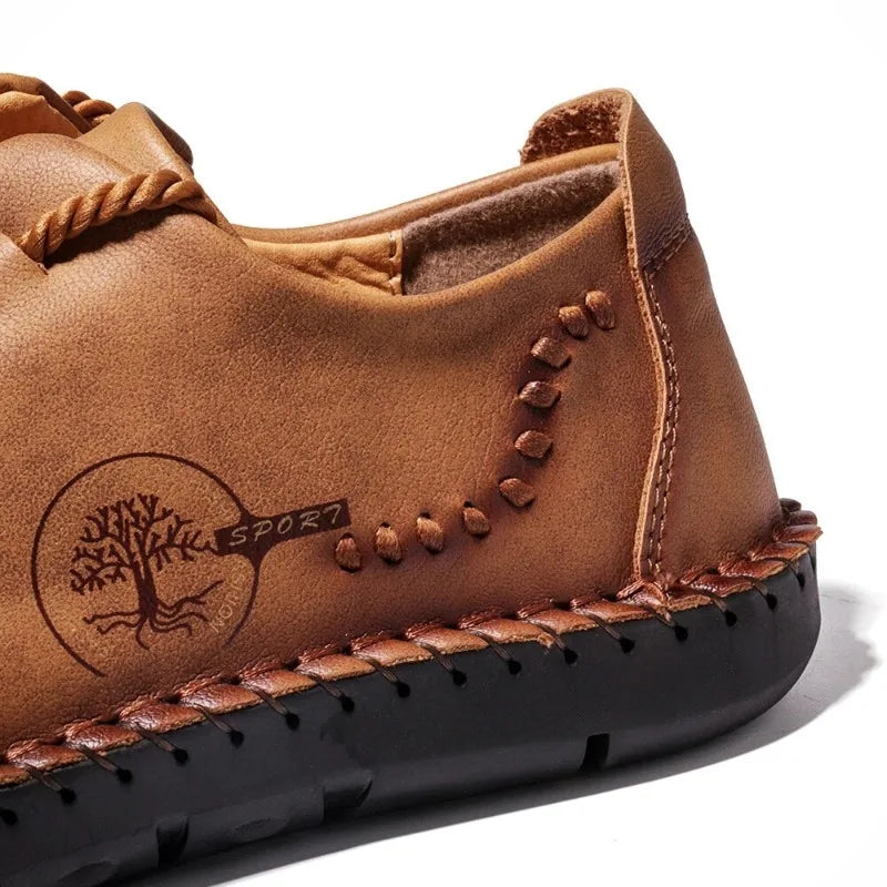Mens Casual Shoes Sneakers Men Leather Handmade Shoes Comfortable High Quality Loafers for Men Fashion Walking ShoesPlus Size