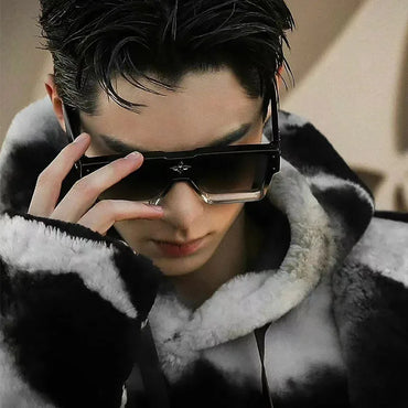 Oversized Sunglasses Men Fashion Square Sun Glasses Luxury Male Vintage Glasses Women Brand Designer Eyewear Oculos De Sol