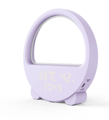 LED App Control RGB Night Light Atmosphere Lamps Digital Alarm Clock Speaker Wireless Charger Children Sleep Bedroom Decoration