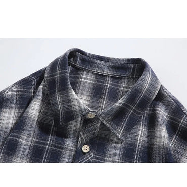 Mens Shirts Men Clothing Retro Plaid Long Sleeve Shirt For Men Big Size Casual Shirt Top For Spring Autumn Season