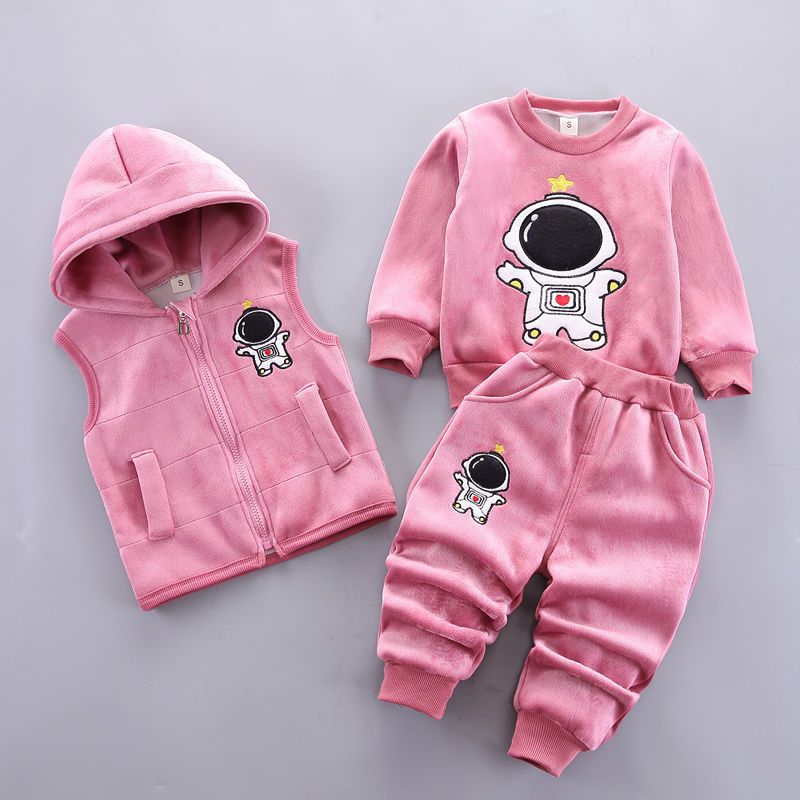 Fashion Baby Boys Clothes Autumn Winter Warm Baby Girls Clothes Kids 3pcs Outfits Suit Newborn Baby Clothes Infant Clothing Sets