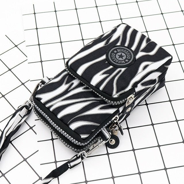 Women's Mini Shoulder Bag Oxford Waterproof Handbag Wrist Pouch Wallet Sports Cell Mobile Phone Bag Crossbody Bags for Girls