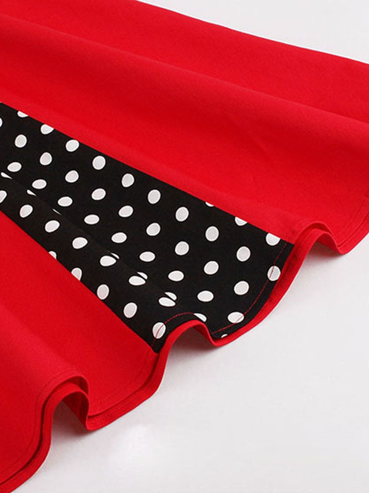 S-4XL Women Robe Retro Vintage Dress 50s 60s Rockabilly Dot Swing Pin Up Summer Party Dresses Elegant Tunic Vestidos Casual