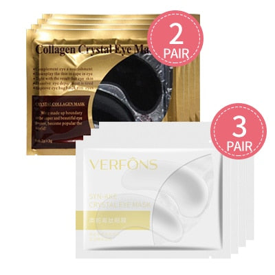 10pcs=5pair Black Collagen Eye Mask Crystal Eyelid Patch Anti Wrinkle Moisture