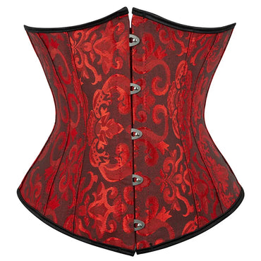 Pink Corset Underbust Top Wome Plus Size Waist Cincher Sexy Gothic Corpete Corselet Fashion Black White Red Blue Rose