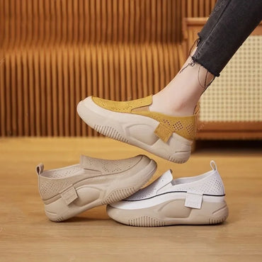 Women Platform Shoes Casual Slip on Shoes Fashion Loafers Ladies Sneakers Chaussure Soft-soled Femme Loafers Woman Sneakers