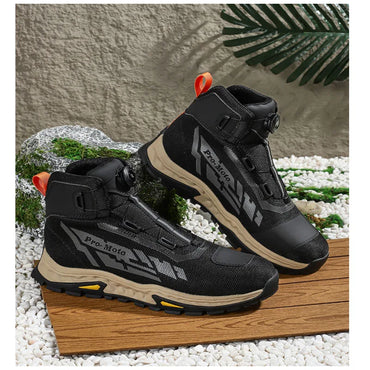 Boots for Motorcyclist Man Motorcycle Shoes Botas Moto Wear-Resistant Men's Motorcycle Shoes Men's Motorcycle Shoes Riding boo