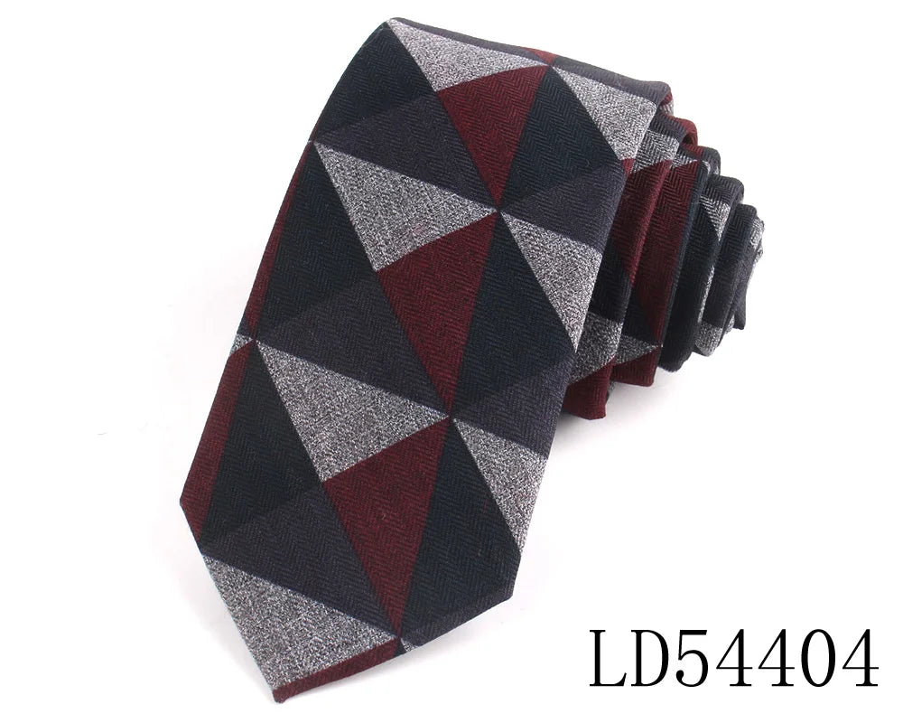 New Cotton Ties Casual Skinny Necktie For Party Boys Girls Plaid Neck Tie Wedding Necktie For Groom Neck Wear For Men Gravata