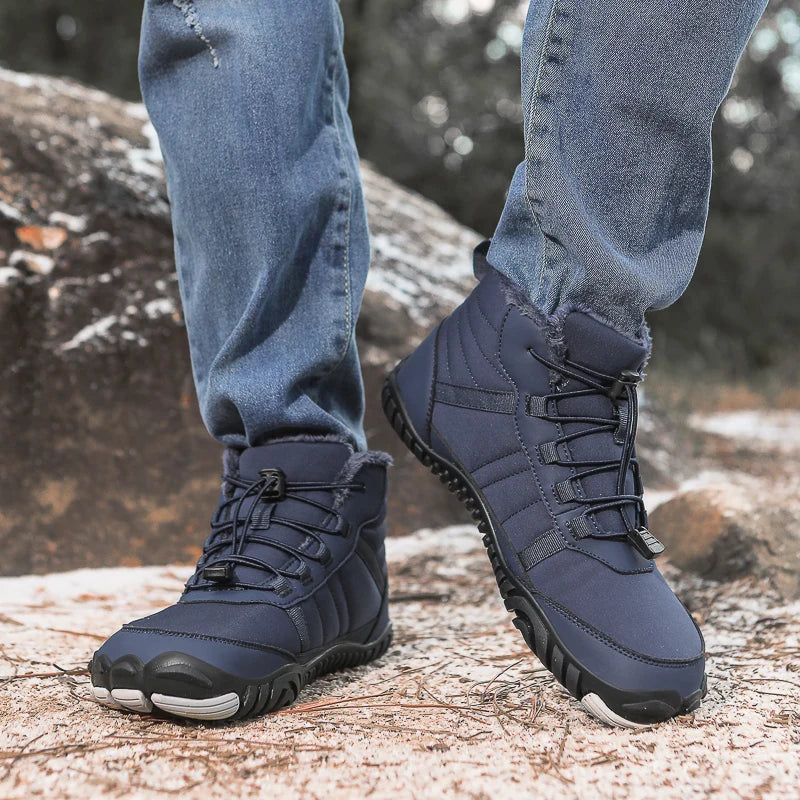 Winter Men Women Boots Leather Waterproof Anti-slip Wear-resistant Casual Outdoor Climbing Sneakers Warm Slip On Ankle Shoes
