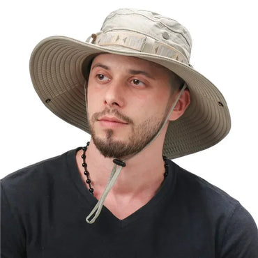 New Sun Hats for Men Outdoor Fishing Cap Wide Brim Anti-UV Protection Women Bucket Hat Summer Hiking Fisherman Caps