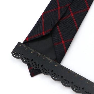 Classic Black Grey Plaid Cotton Necktie 6cm Slim Fashion Skinny Tie Men Tuxedo Suit Party Business Casual Accessory Cravat Gift